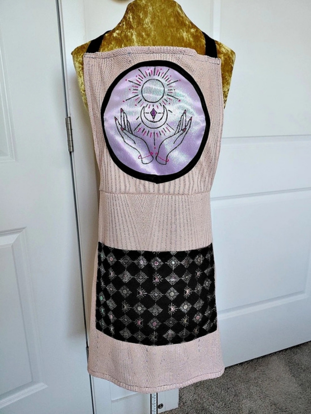 Pink & Black Geometric Apron
